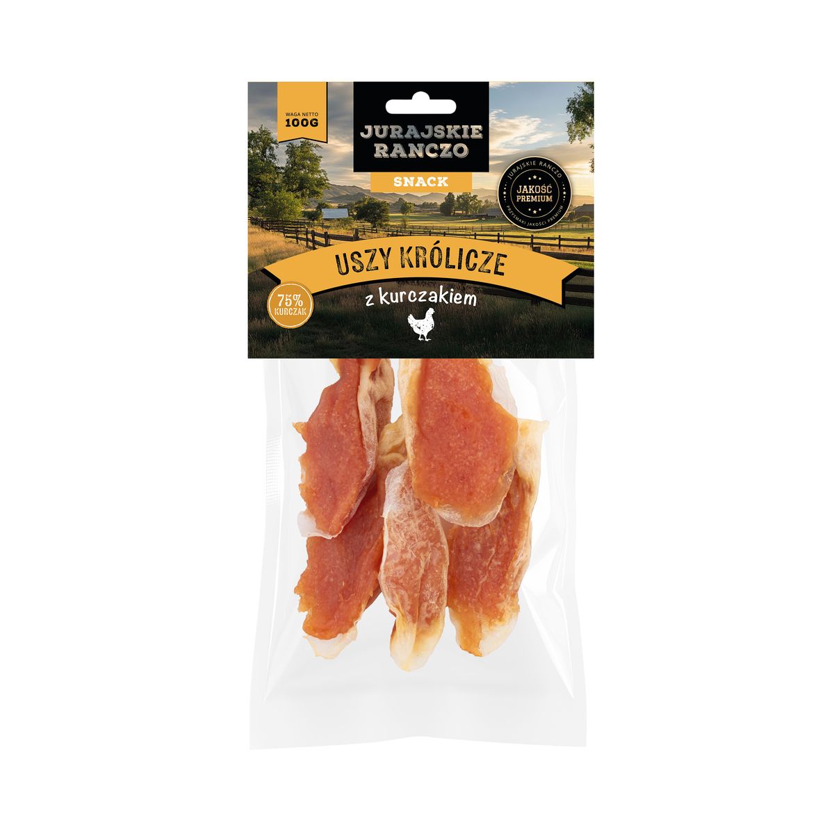 Uszy królicze z kurczakiem Jurajskie Ranczo - 100 g