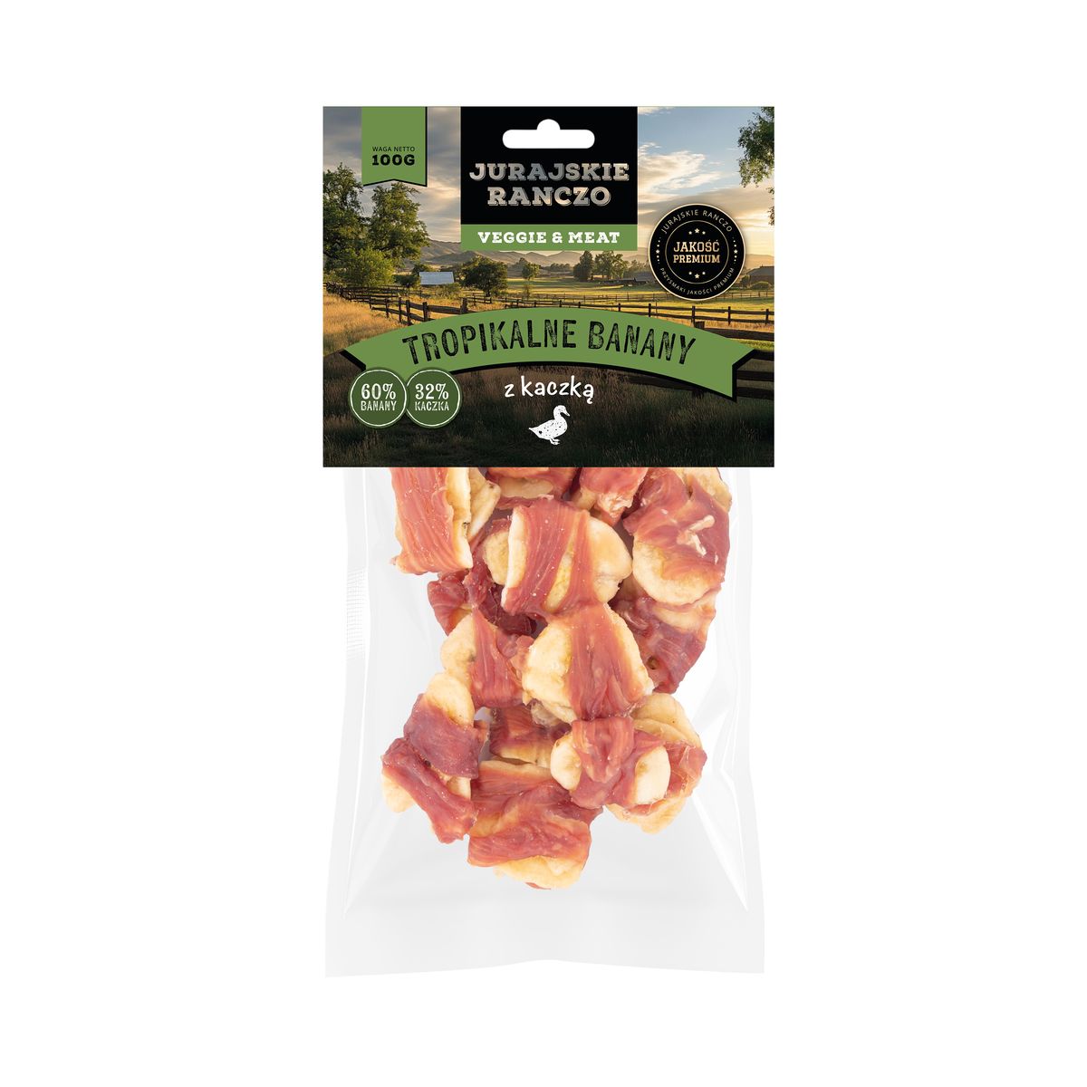 Tropikalne banany z kaczką Jurajskie Ranczo - 100 g